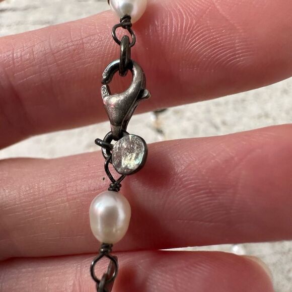 Vintage Sterling And Pearl Silpeda Necklace - Picture 3 of 7